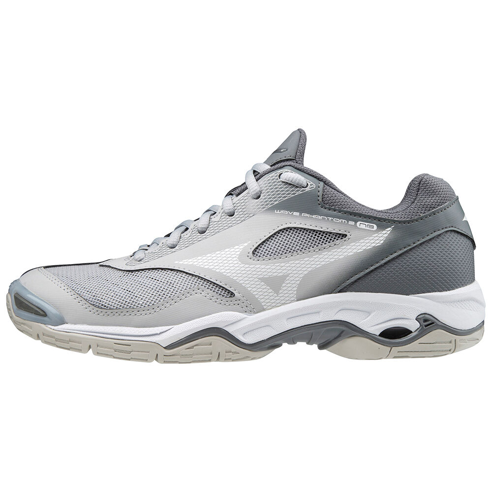 Mizuno Wave Phantom 2 Nb - Bayan Basketbol Ayakkabısı - Beyaz/Gri Türkiye (OVYIPZ-973)